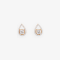 Aretes Halo Pera 1.00 CTW Diamante de Laboratorio Oro 14K