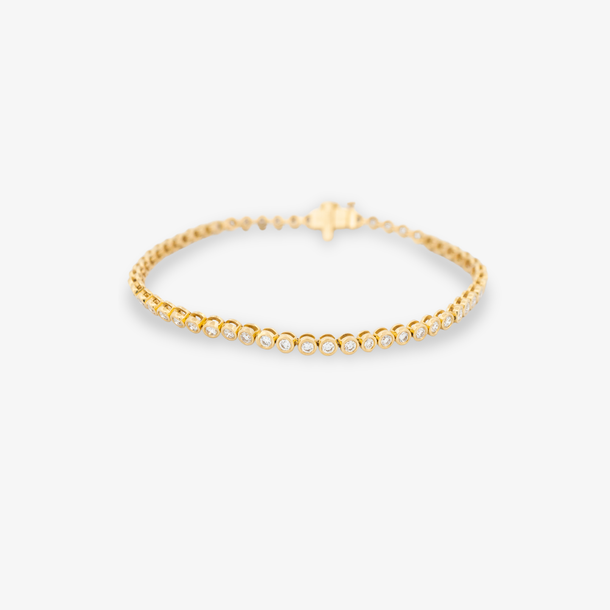 Pulsera Tennis 1.992 CT Diamante de Laboratorio Oro Amarillo 14K