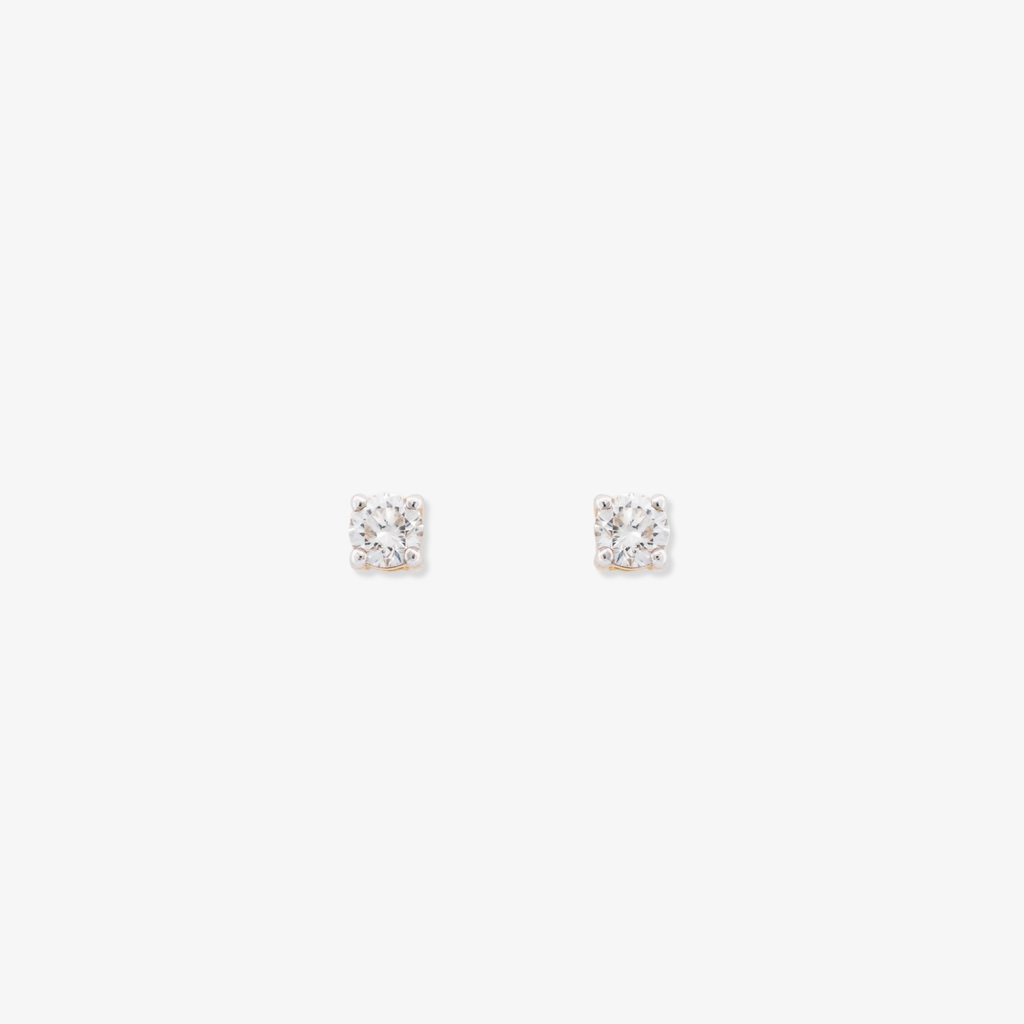 Aretes Solitario 0.30 CTW Diamante de Laboratorio Oro 10K