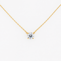 Collar Solitario 1.72 CT Diamante de Laboratorio Oro 14K