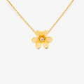 Cadena Estilo Frivole Diamante Natural 0.17 CTW Oro Amarillo 14K