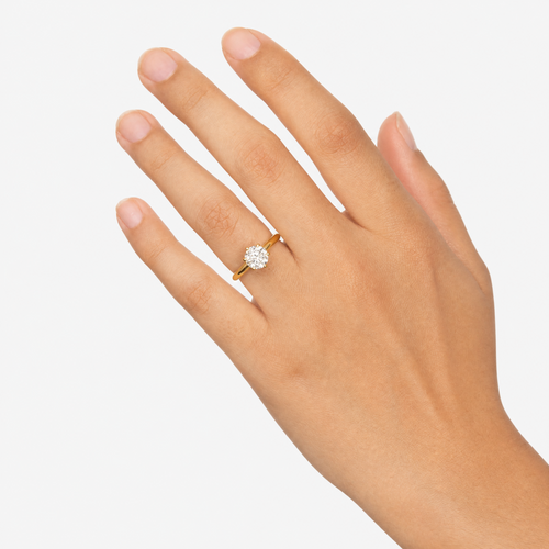 Anillo de Compromiso Solitario 1.22 CTW Diamante Natural